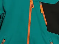 The North Face Kinder Softshelljacke Gr. 140 Petrol Orange Kapuze 4