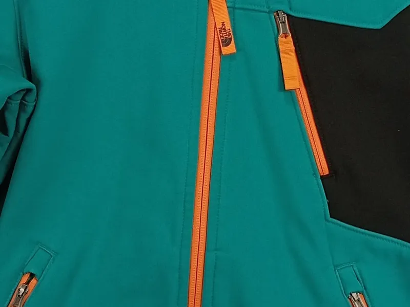 The North Face Kinder Softshelljacke Gr. 140 Petrol Orange Kapuze 4