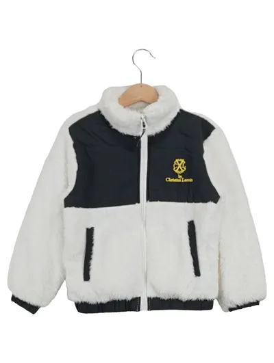 Christian Lacroix Kinder Fleecejacke Gr. 104 Weiß Schwarz Sportlich