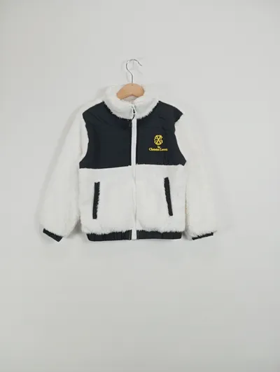 Christian Lacroix Kinder Fleecejacke Gr. 104 Weiß Schwarz Sportlich
