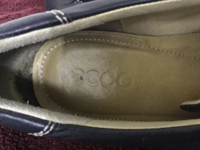 ECCO Sneaker Low Herren Gr. 41 Blau Leder Schnürschuhe Casual