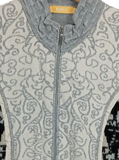 BiBA Strickjacke Damen Gr. 38/M Modern Mehrfarbig Reißverschluss