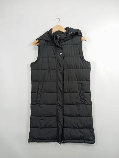 Rino & Pelle Damen Steppweste Gr. 36/S Schwarz Casual mit Kapuze