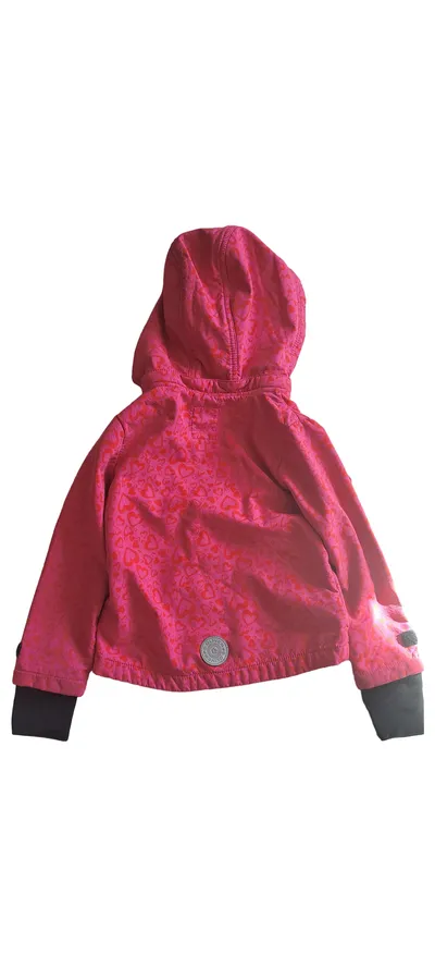 s.Oliver Mädchen Softshelljacke Gr. 110 Pink Herzen Kapuze Outdoor