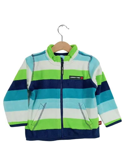 LEGO Wear Tec Fleecejacke Kinder Gr. 74 gestreift grün blau