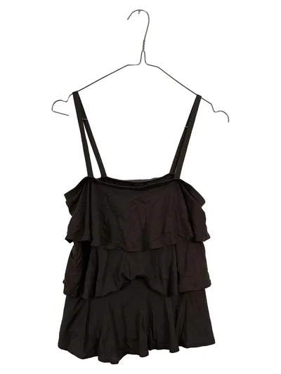 GAP Damen Trägertop Rüschen Braun Gr. XS 34 Volant Sommer