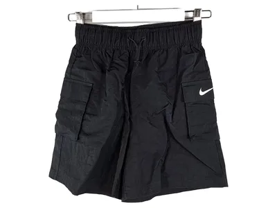 Nike Sportswear Essential Cargo Shorts Damen Schwarz XXS Nylon
