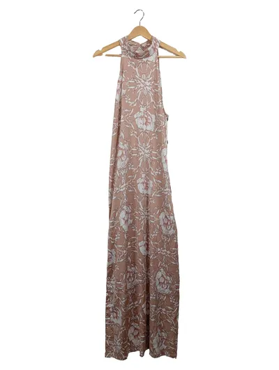 NÜ Denmark Maxikleid Damen XL Blumenmuster Rosa Elegant Sommerkleid