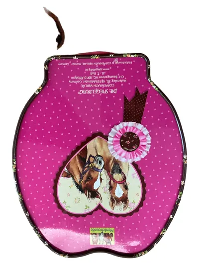 Spiegelburg Dekodose Pferd Hufeisen Metall Pink Charmant 13cm
