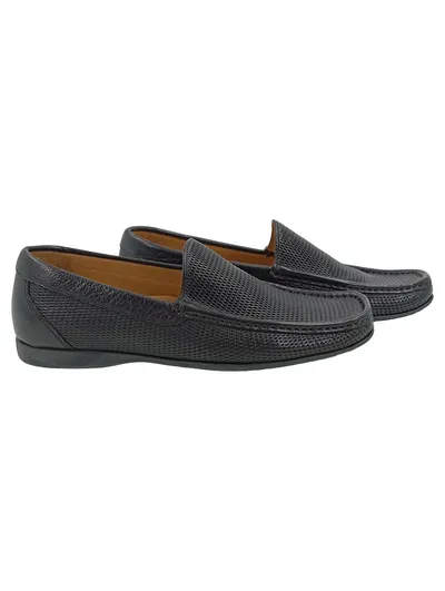 Phillip Hardy Paris Herren Loafer Slipper Schwarz Leder Gr. 42