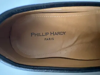 Phillip Hardy Paris Herren Loafer Slipper Schwarz Leder Gr. 42