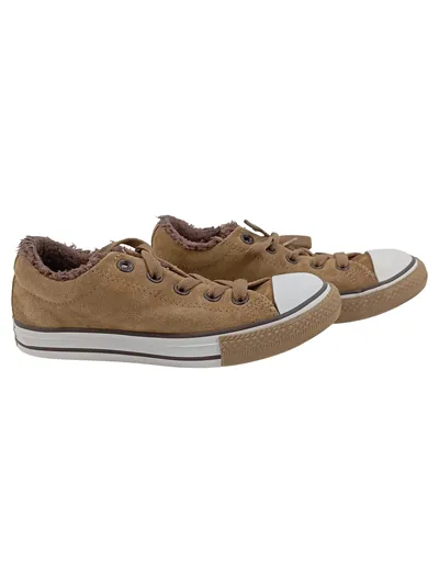 Converse All Star Sneaker Kinder Gr. 33,5 Braun Wildleder gefüttert