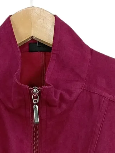 Bexleys Woman Sweatjacke Damen Gr. 38 M Pink Wildlederoptik Reißverschluss