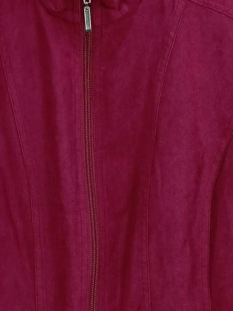 Bexleys Woman Sweatjacke Damen Gr. 38 M Pink Wildlederoptik Reißverschluss 4