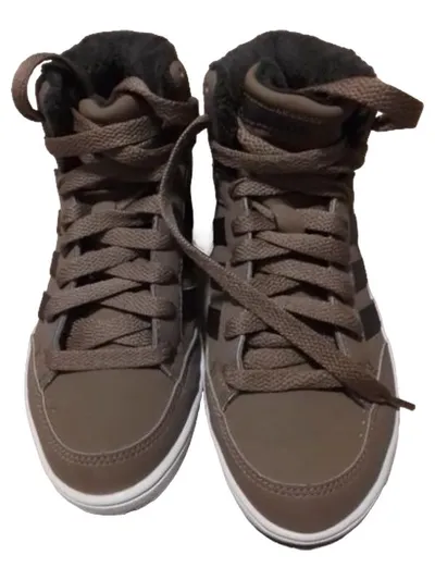 Adidas Hoops Mid Sneaker High Kinder Gr. 33 Braun Gefüttert Winter