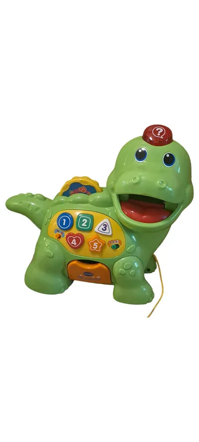 VTech Fütter-mich Dino Nachziehspielzeug Lernspielzeug Grün ab 12 Monate