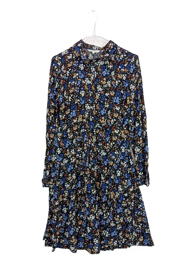 Tom Tailor Denim Blusenkleid Blumenmuster Langarm Damen XS/34