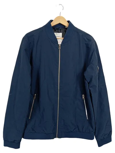JACK & JONES Herren Bomberjacke Gr. 50/L Blau Navy Übergangsjacke