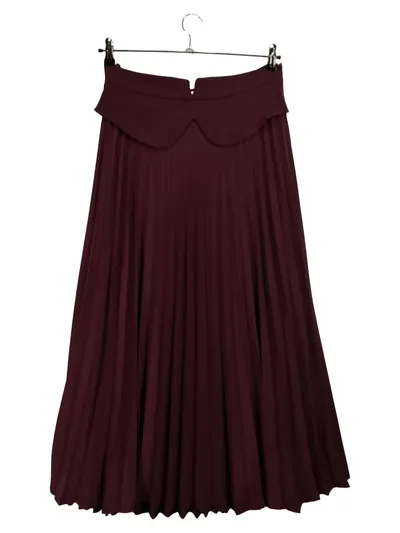 Doque Istanbul Faltenrock Damen Gr. 42 Bordeaux Weinrot Midi Elegant