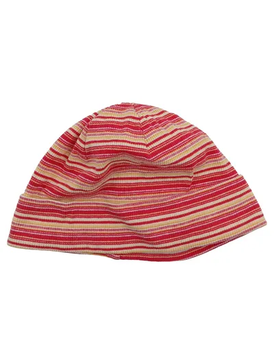 Sterntaler Mütze Kinder gestreift Rot Gelb Baumwolle Beanie