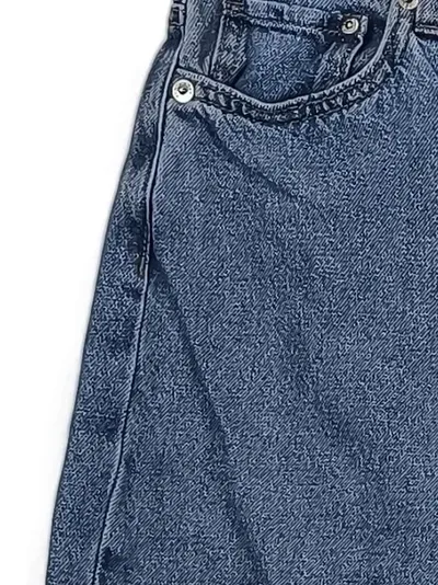 Damen Mom Jeans Wide Fit High Waist Blau Gr. 36 W28 Ankle Length