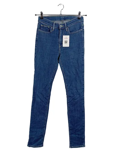Levi's Damen Jeans Regular Fit Blau W27 L32 Baumwolle Stretch