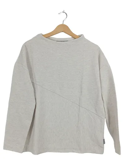 Betty & Co Pullover Damen Gr. 38;M Beige Rippstrick Baumwolle Mix Casual Basic