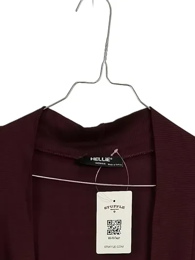 HELLIE Damen Strickjacke Cardigan Gr. M Bordeaux Rot Viskose