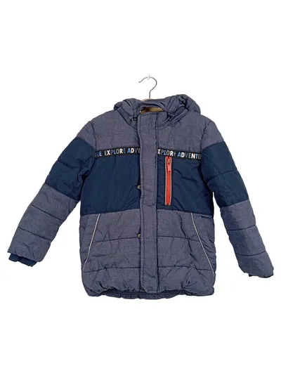 s.Oliver Steppjacke Jungen Gr. 104 Blau Kapuze Winterjacke
