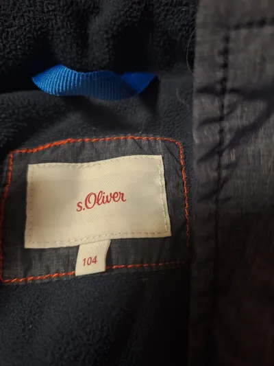 s.Oliver Steppjacke Jungen Gr. 104 Blau Kapuze Winterjacke