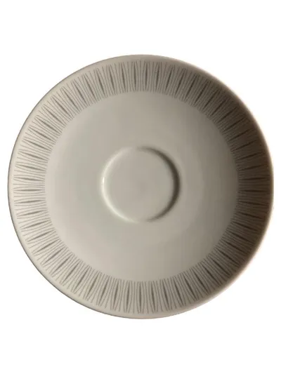 Thomas Porzellan Unterteller weiß gestreift 15 cm minimalistisch