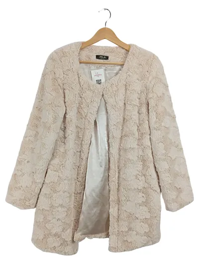 JELA London Damen Kunstpelz Felljacke Gr. 38/M Beige Elegant
