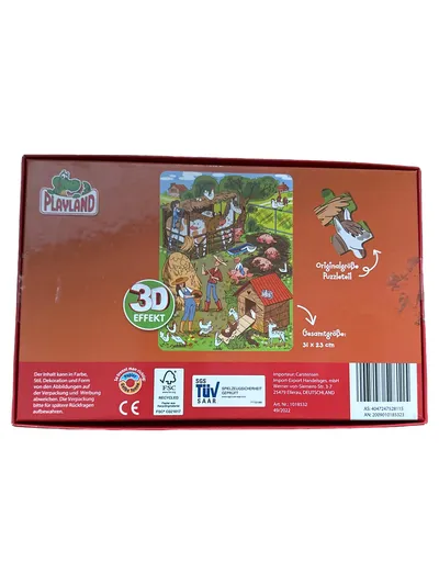 Playland 3D Puzzle Bauernhof Tiere Kinder Spielzeug 100 Teile ab 6 J.