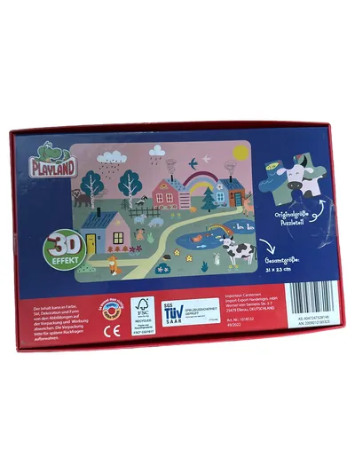 Playland 3D Puzzle Dorf Landschaft Kinder 63 Teile ab 4 Jahre Geschicklichkeit