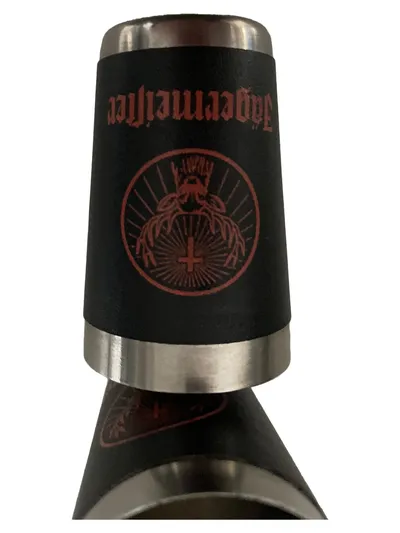 Jägermeister Shotglas Edelstahl Schwarz Logo Praktisch 6.5cm 4.5cm