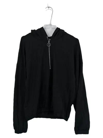 ABOUT YOU Damen Hoodie Sweatjacke Schwarz Gr. 40 L Kapuze Reißverschluss