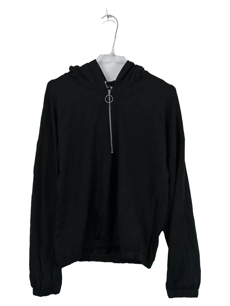 ABOUT YOU Damen Hoodie Sweatjacke Schwarz Gr. 40 L Kapuze Reißverschluss 1