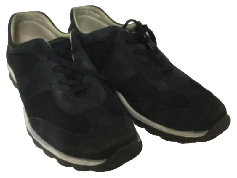 Gabor Sneaker Low Damen Gr. 41,5 Blau Leder Mesh Comfort Schuhe 1