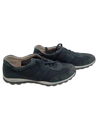 Gabor Sneaker Low Damen Gr. 41,5 Blau Leder Mesh Comfort Schuhe