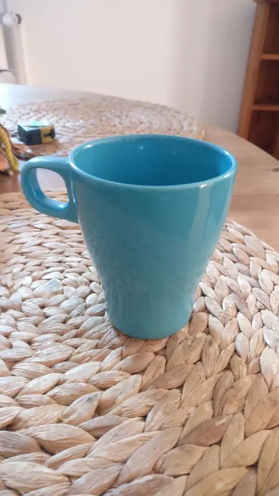 IKEA Tasse Porzellan Türkis Modern 350ml Kaffeetasse Becher Alltag