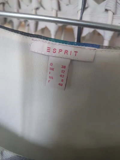Esprit Damen Wickelkleid Gr. 38 Geometrisch Mehrfarbig Sommerkleid
