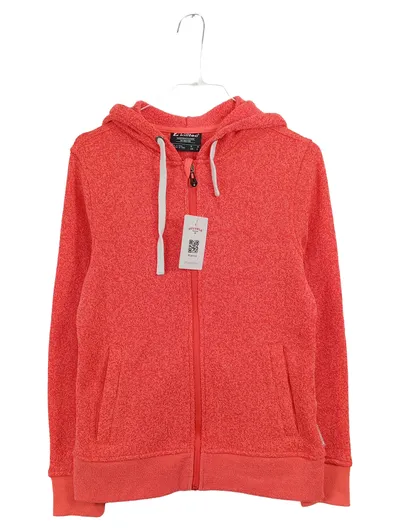 Killtec Damen Fleecejacke Sweatjacke Kapuze Gr. 38 Orange Meliert