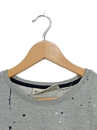 Naketano Sweatshirt Herren Gr. L Grau Farbspritzer Pullover Baumwolle