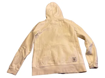 SOCCX Damen Kapuzenpullover Sweatjacke Hoodie Gr. 36/S Weiß