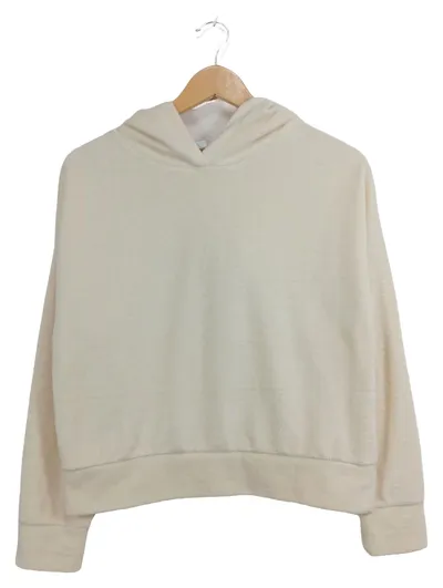 FashionNova Damen Kapuzenpullover Beige Gr. S Casual