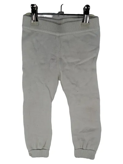 Obaïbi Leggings Baby Mädchen Weiß Gr. 80 Baumwolle Rippstrick