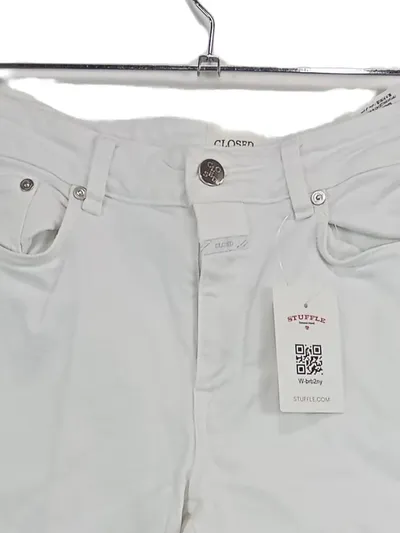 CLOSED Damen Jeans Wide Fit Weiß Gr. 38 W29 Baumwolle Italien