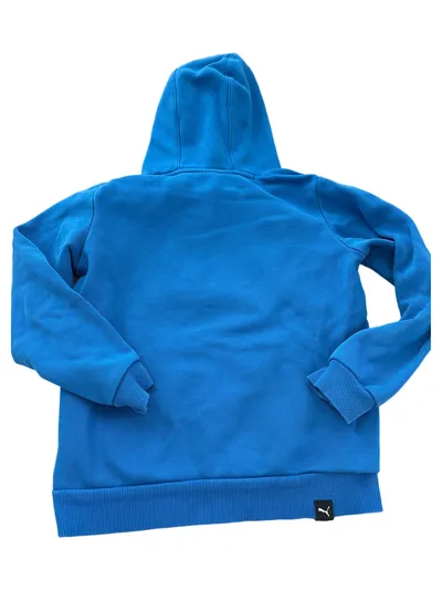 PUMA Kinder Kapuzenpullover Hoodie Gr. 128 Blau Gelb Logo Sportlich