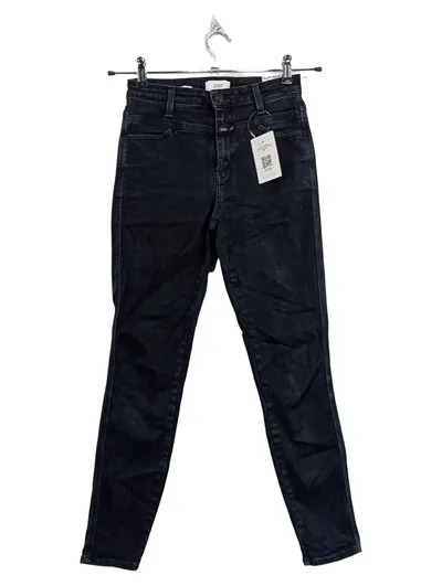 CLOSED Damen Jeans Slim Fit Schwarz Gr. W26/34 High Waist Stretch