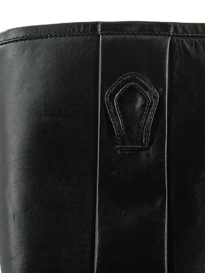 Hugo Boss Damen Leder Stiefel Gr. 37 Schwarz Elegant Business
